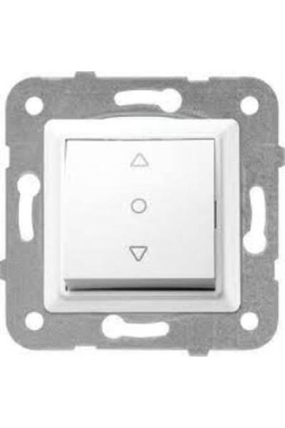 VİKO Linnera White Single Blind Control Switch Frameless