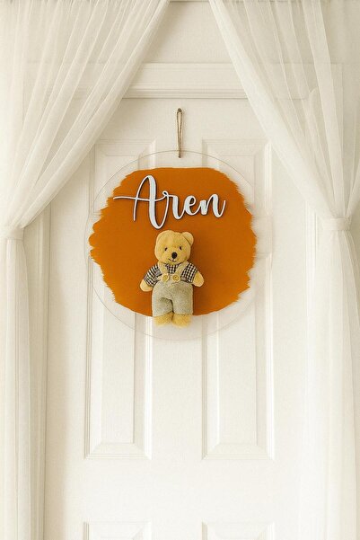 Bonika Baby Plexiglass Door and Wall Decoration with Bubble Teddy Bear