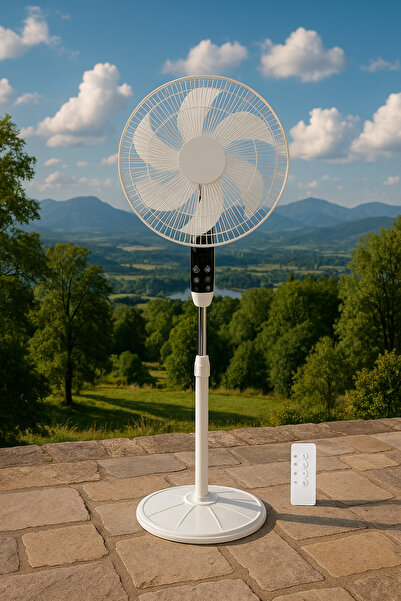 SUPER JVS A-TMT 18” Ayaklı Uzaktan Kumandalı Vantilatör 6 Pervaneli