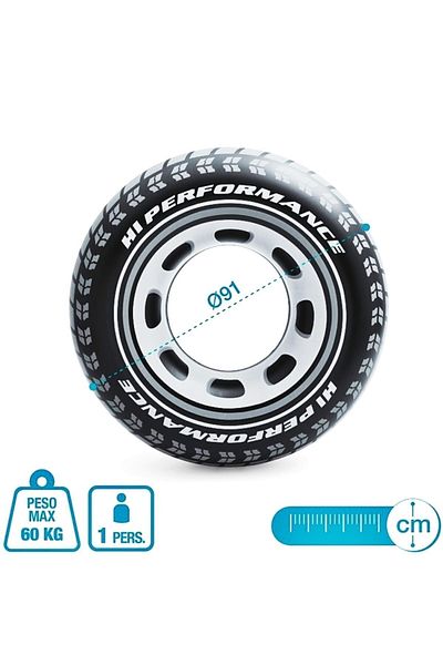Intex 91 cm Rubber Patterned Wheel Bagel - Inflatable Wheel