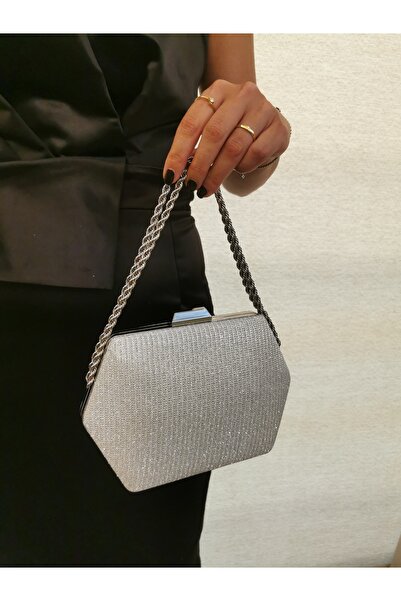 Soave Collection ΓΥΝΑΙΚΕΙΑ ΒΡΑΔΙΝΗ ΤΣΑΝΤΑ ΦΟΡΕΜΑΤΟΣ ΑΣΗΜΕΝΙΑ ΛΑΜΠΡΗ ΑΛΥΣΙΔΑ ΓΙΑ ΝΥΧΤΕΡΙΝΟ ΠΑΡΤΥ ΓΑΜΟΥ