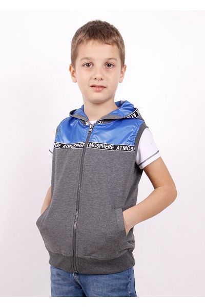 Toontoy Boy's Striped Hooded Vest