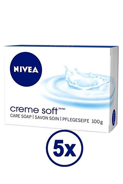 NIVEA صابون كريم سوفت كير 100 جرام 5 قطع