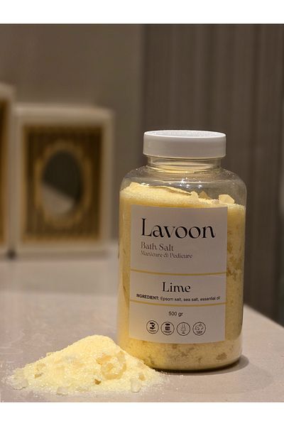 Lavoon Lemon 500g. Manicure Pedicure Salt / Bath Salt / Epsom Salt / English Salt