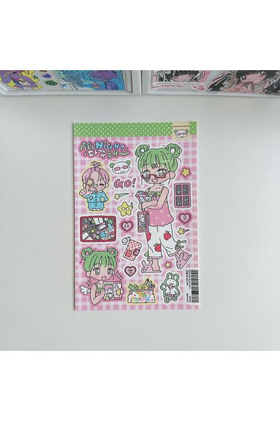 Choice 02 Korean Stickers Cute Girl Cartoon Character Stickers Hand Account Planner Diary Scrapbook Station