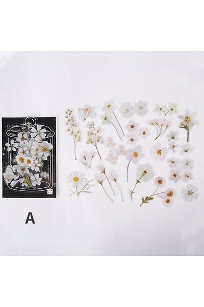 Choice A Mr.paper 2 Styles 40pcs/bag Fresh Flower Stickers Ins Style Cute Hand Account Material Stickers D.