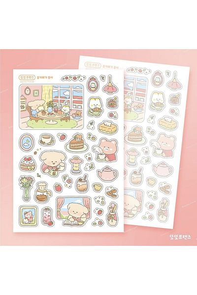 Choice 06 Cute Cartoon Animal Bear Stickers Handbook Diary Planner Notebook Scrapbook Stationery Diy Decora