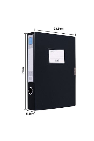 Choice Black 5.5cm Thickened Large Capacity File Organizer For Desk Document File Box Storage Bag Standing