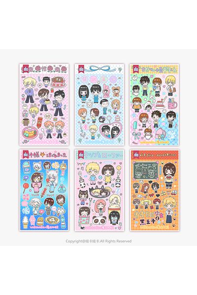 Choice 6pcs All In Anime Character Sticker For Scrapbooking Kawaii Character Sticker Diy Phone Luggage Moto