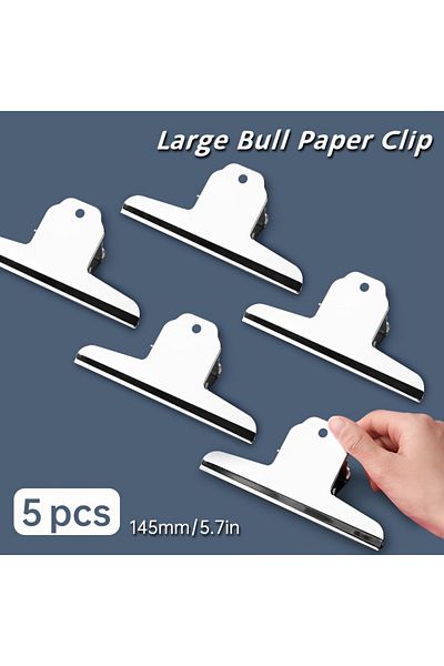 Choice 5pcs 1pc/3pcs/5pcs Large Bull Paper Clips 14.5cm/5.7in,school Supplies For Bulletin Board,artworks,f