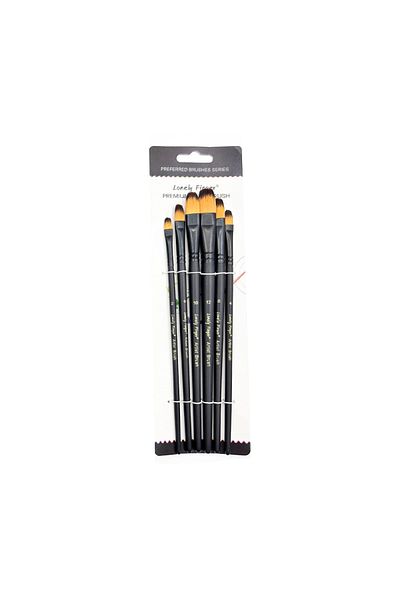 Choice 6pcs Filbert 6/24pcs Paint Brush Set Artist Paintbrushes For Painting, Premium Nylon Hair 4 Type Of