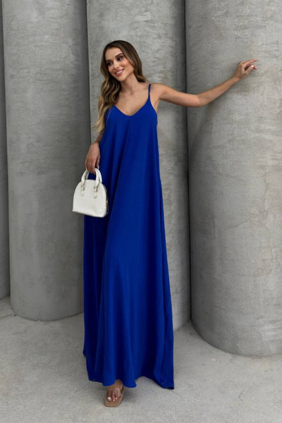 Balenbi Γυναικείο ύφασμα Aerobin μακρύ φόρεμα με ρυθμιζόμενο λουράκι 1099