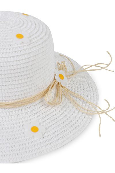 Civil Girls White Girl's Hat - 6-9 Years