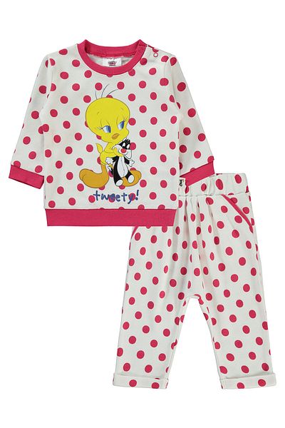 TWEETY 6-18 Months Baby Girl Ecru Suit Set