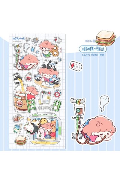 Choice 05 Korea Waterproof Cute Cartoon Girl Stickers Hand Account Diary Planner Notebook Scrapbook Station