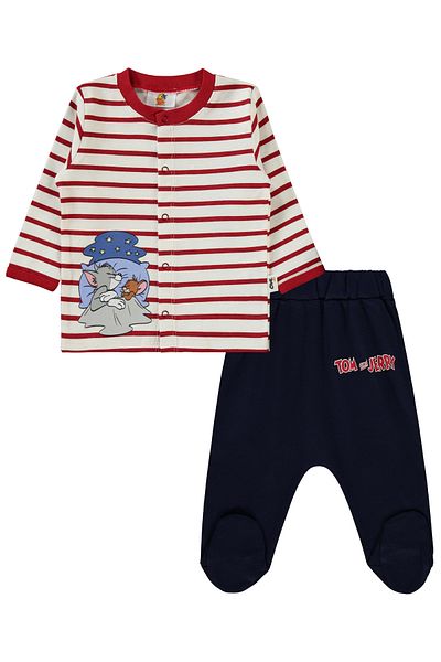 Tom and Jerry 1-6 Months Baby Boy Red Pajamas Set