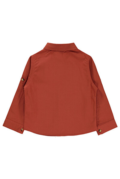 Civil Boys Erkek Çocuk Tişörtlü Gömlek 2-5 Yaş Koyu Bakır