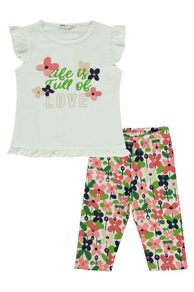 Civil Girls 2-5 Years Old Girl's Ecru Suit Set