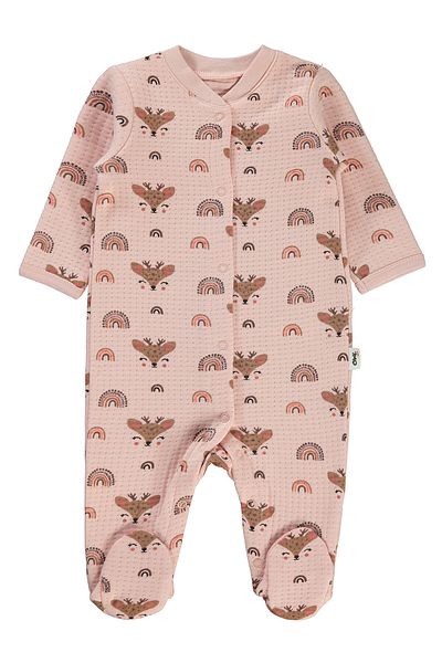 Civil Baby 1-6 Months Baby Girl Romper - Booties and Powder Color