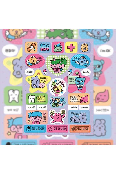 Choice 01 Korea Cute Bad Girl Cartoon Character Sticker Hand Account Notebook Diary Planner Scrapbook Stati