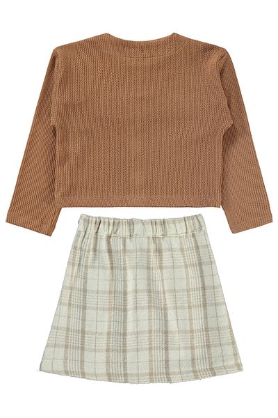 Civil Girls 6-9 Years Old Girl Beige Suit Set