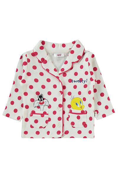 TWEETY 6-18 Months Baby Girl Pajama Set - Ecru