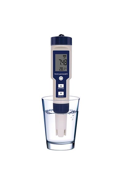 Choice Without Backlight 5 In 1 Ec Tds Water Quality Tester Salinity Temperature Ph Meter For Food Beverage