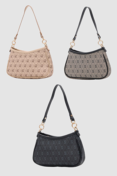 GUONN Panna 3 Adet Monogram Baget și geantă crossbody