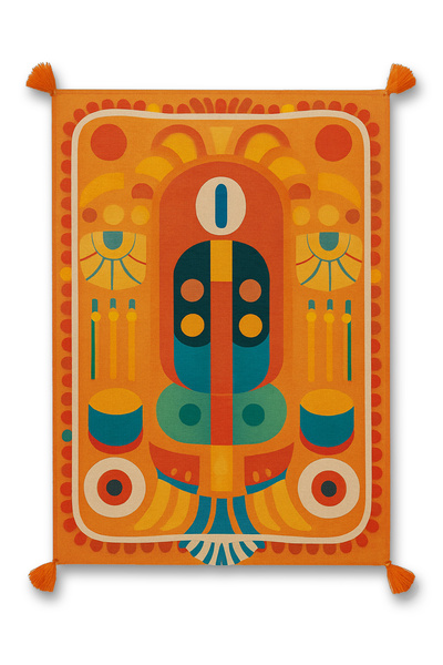 Rugs Modern Halı Nora Art Turuncu Temalı Soyut Desenli Püsküllü Dokuma Taban ...