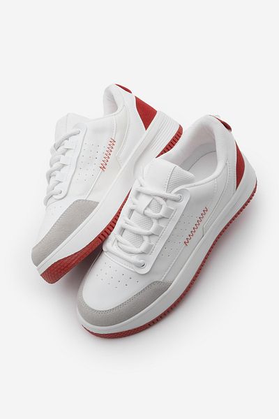 Marjin Women's Sneaker High Sole Sports Shoes Loske Red