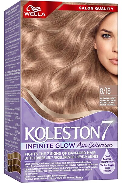 Wella Koleston Supreme Infinite Glow Ash - 100% Grey Coverage - 8/18 Glowing ...