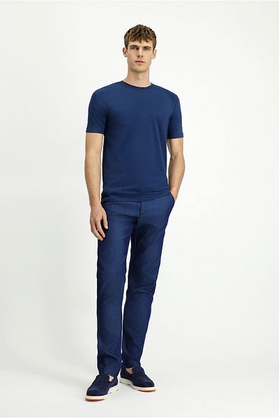 Kiğılı Crew Neck Slim Fit Slim Fit Single Jersey Cotton T-Shirt