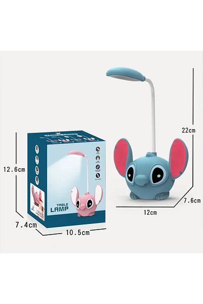 Miniso Blue Tai Deng Sdq Disney Stitch Usb Charging Led Desk Lamp Cute Cartoon Study Eye Protection Ni