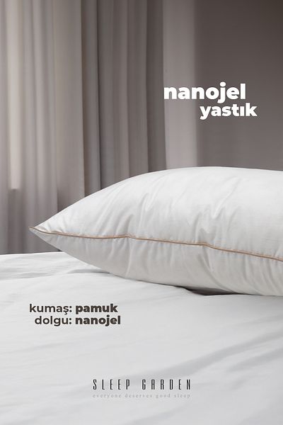 Sleep Garden Prestige Series Nano Gel Pillow 800 Gr Satin Piping 50X70 cm