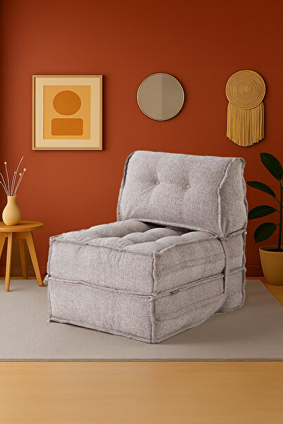 Homedius Mocca Teddy Buklet Dekoratif Yataklı Koltuk Tek Kişilik - Açık Kahve...