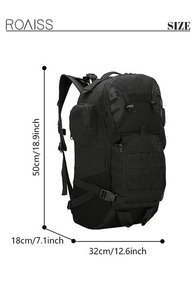 ROAISS Unisex Large Capacity Professional Hiking Backpack 45L