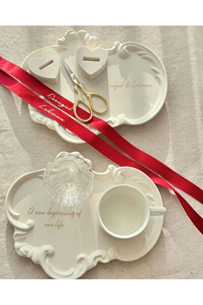 MUMELLA El Yapımı Söz Tepsisi, Takı Organizer, Damat Kahve Sunumluk 2'li Yüzü...