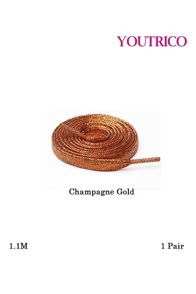 Youtrico Pearlescent Flat Polyester Shoelaces - Single Pair (1.1m)