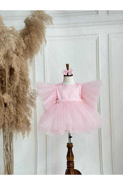 Hobidik Rochie tutu pufoasă roz pentru fetiță