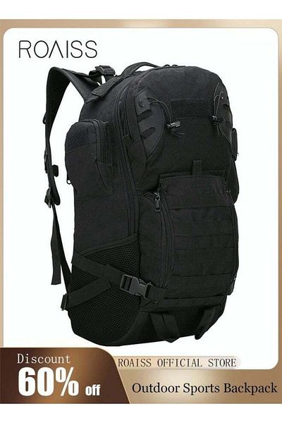 ROAISS Unisex Large Capacity Professional Hiking Backpack 45L