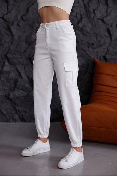 alanora High Waist Elastic Women's Jogger Pants - Cargo Pocket