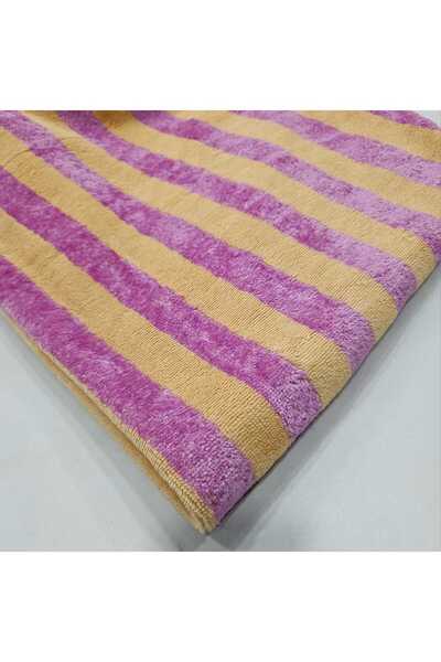 Kaf Kumaş Bambulu Havlu Kumaş | %50 Bambu %50 Pamuk | Pembe Çizgili