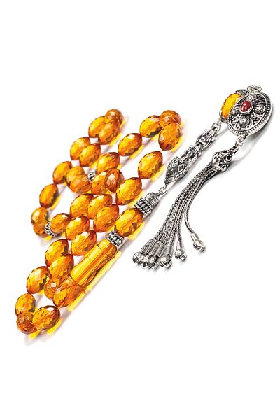 TESBİHCİBABA Crystal Baltic Pearl Collectible Drop Amber Prayer Beads