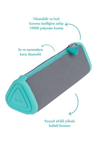 Serve Θήκη μολυβιού Prismo Triangle - Mint Green Sv-prismo-uny