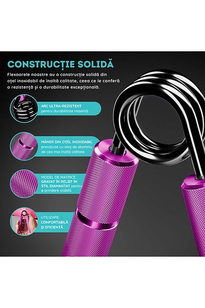 OEM Set Flexoare Fitness, Oțel Inoxidabil, Mânere Antiderapante, Ideal Pentru Sportivi