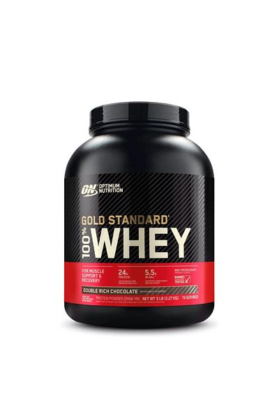 Optimum Nutrition Gold Standard 100% Whey Protein, Double Rich Chocolate, 5 LB
