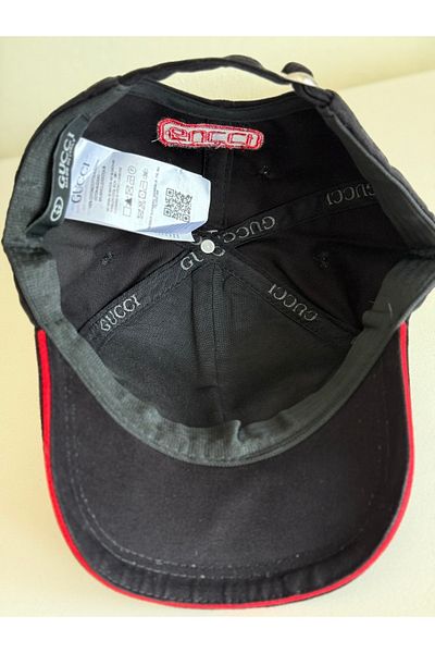 NO BRAND Unisex Embroidery Detailed Black Sports Hat – Red Green Text Design