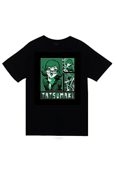 fame-stoned One Punch Man Tatsumaki Anime Printed Unisex 100% βαμβακερό μαύρο...