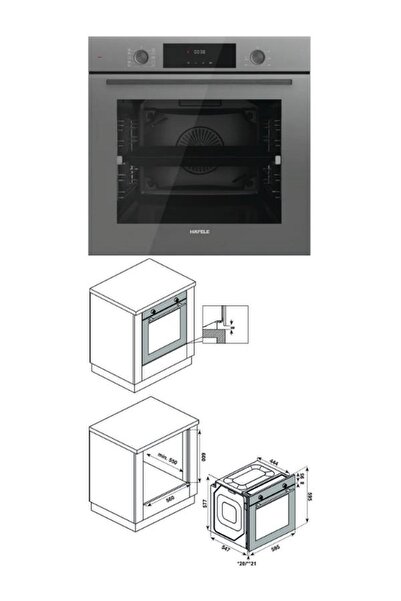 Hafele Orion Gri Ankastre Set (ORİON II OCAK/ORİON FIRIN/ORİON DAVLUMBAZ)