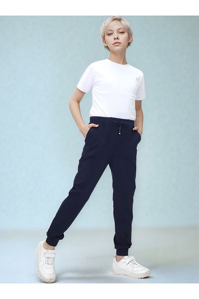 Joui Co Girls' School Pants with Elastic Waist and Legs